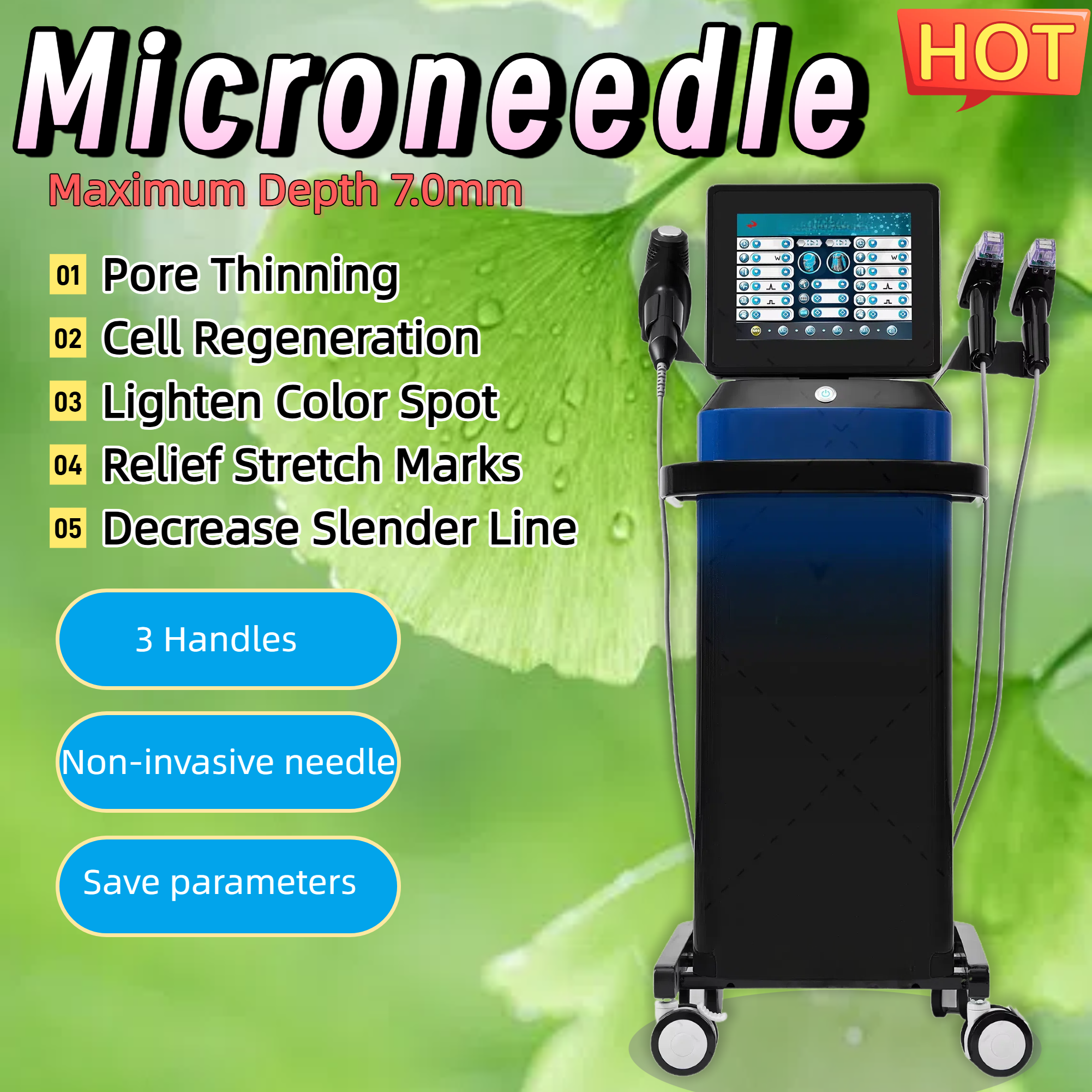 Morpheus 8 RF Microneedling Machine Facial Skin Care Beauty Cartridge Nutrition Input Pore Thinning Relief Stretch Marks Relief Dark Sore Machine 3 Ha