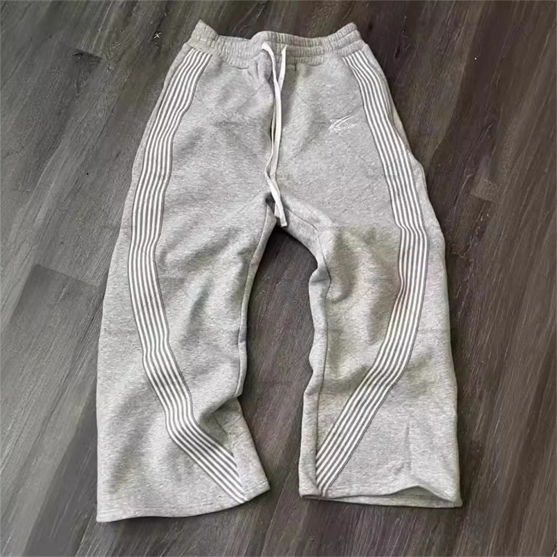 Casual Loose Straight Leg Pants Striped Summer Fashion Trend Street Hip-hop Jogging Mens Womens Harajuku Sweatpants 250614