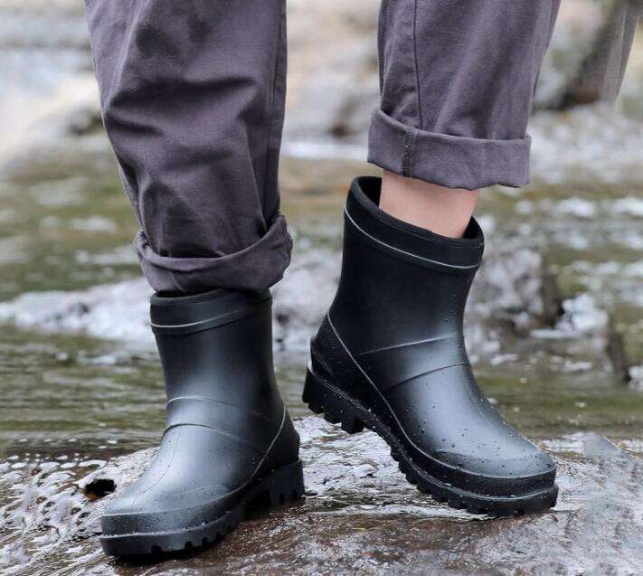 Boots Designer brand square Women Rain boots Thick Heel Thicks Sole Ankle over the knee Women's Rubber Boot good are quality Rainboots waterproof