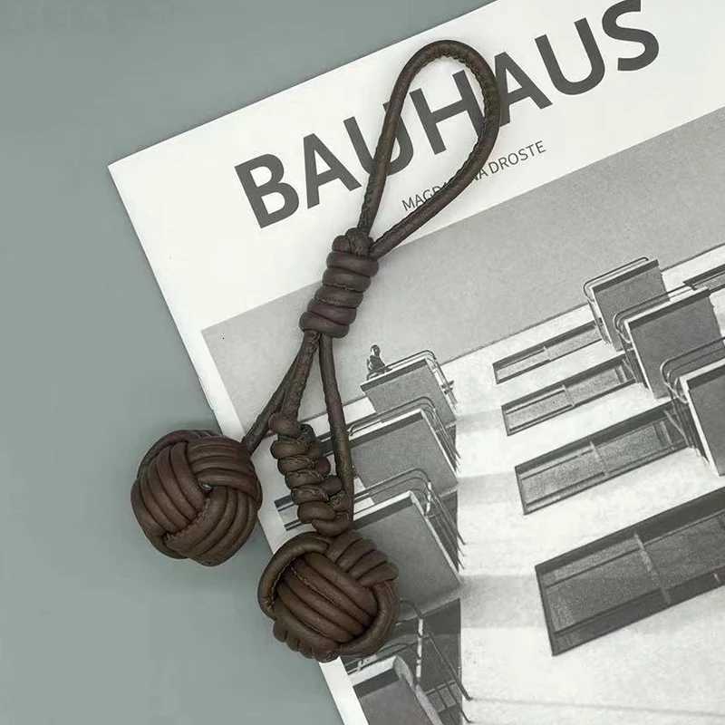 Luxury CC88New Leather Leaf Exquisite Cherry Braided Ball Bag Pendant Keychain Womens Bag Decoration Accessories Y250928as