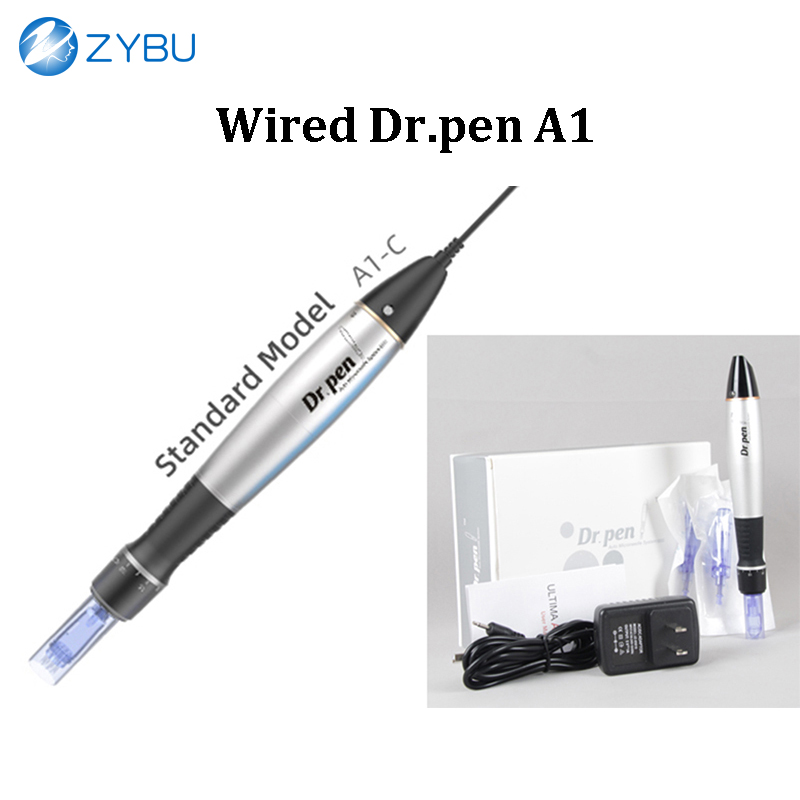 Electric Drpen Plug In Ultima A1-C Derma Pen Beauty Machine Skin Care Tool Tattoo Micro Needling Wired Professional Dermapen System Microneedle Roller