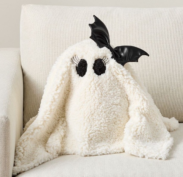 New Peek a Boo Cat Ghost Pillow Halloween 2024million Plush Toy 241014