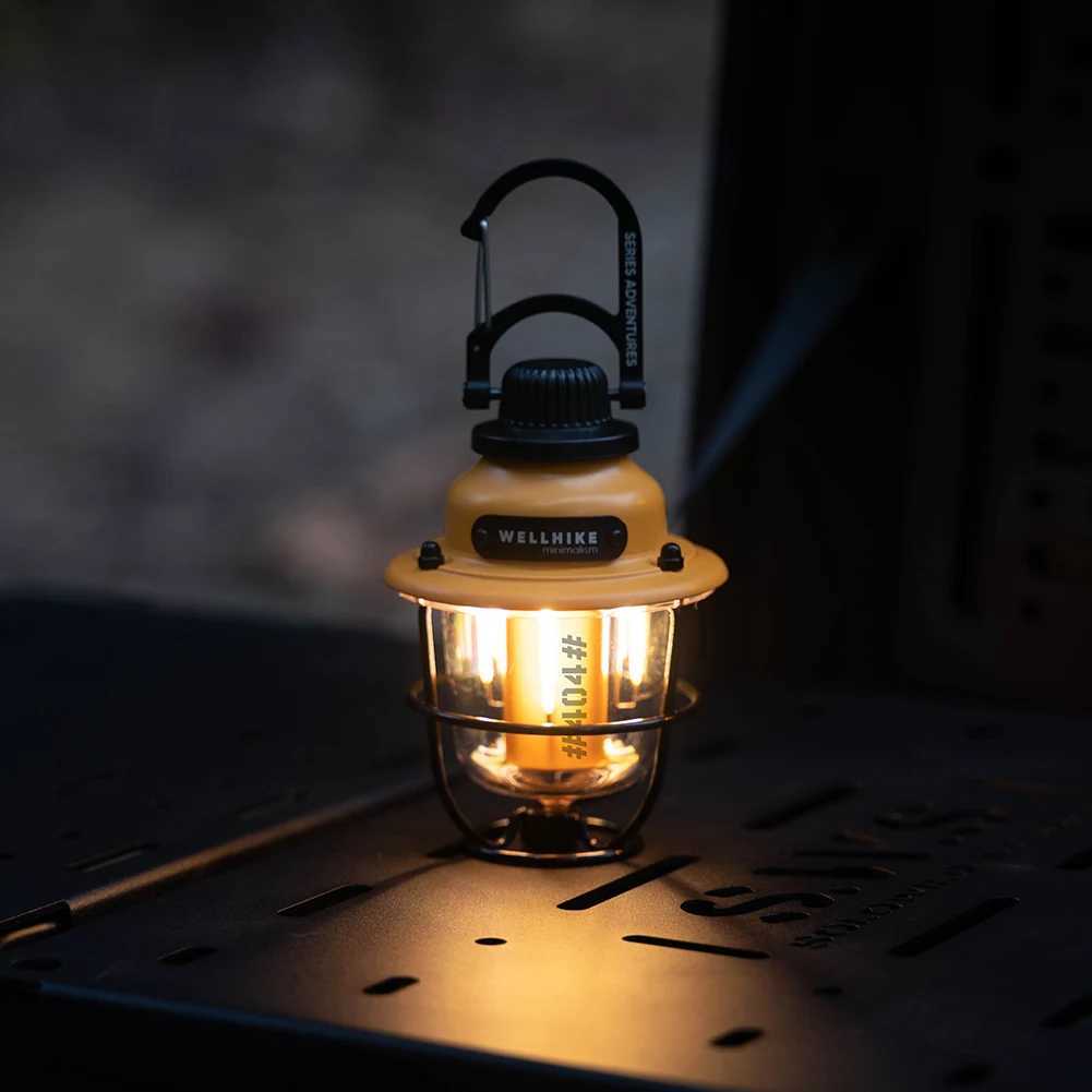 Wellhike Outdoor Vintage Camping Lights Extra Long Life Lighting Tent Lights Multifunction Emergency Lights Ambient Lights C250928