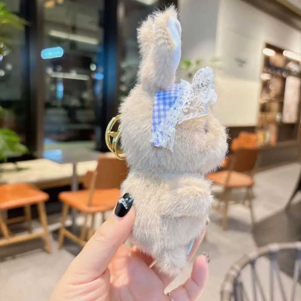 Creative Plush Cartoon Key Chains Soft Rabbit Key Rings Trinket Kawaii Bag Pendant Door KeyXJ250928