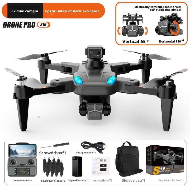 S16 Gimbal Aerial Photography Drone GPS Automatic Return Remote Control Aircraft Quadcopter Toy
