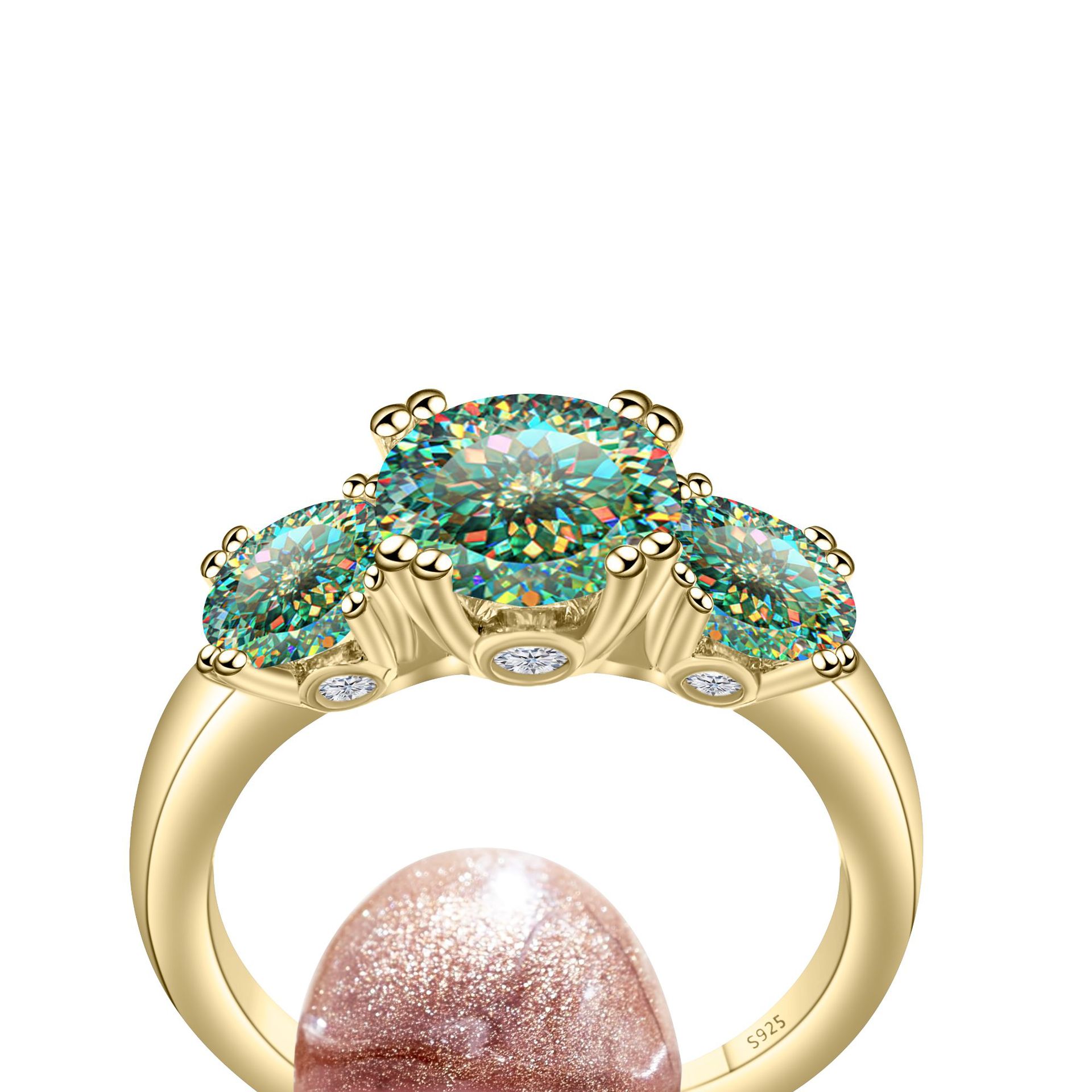 Rings designer for women engagement ring with box 5CT Silver Moissanite Ring, Colorful Zircon Ring, Women's Ring with GRA Certificate birthday gi