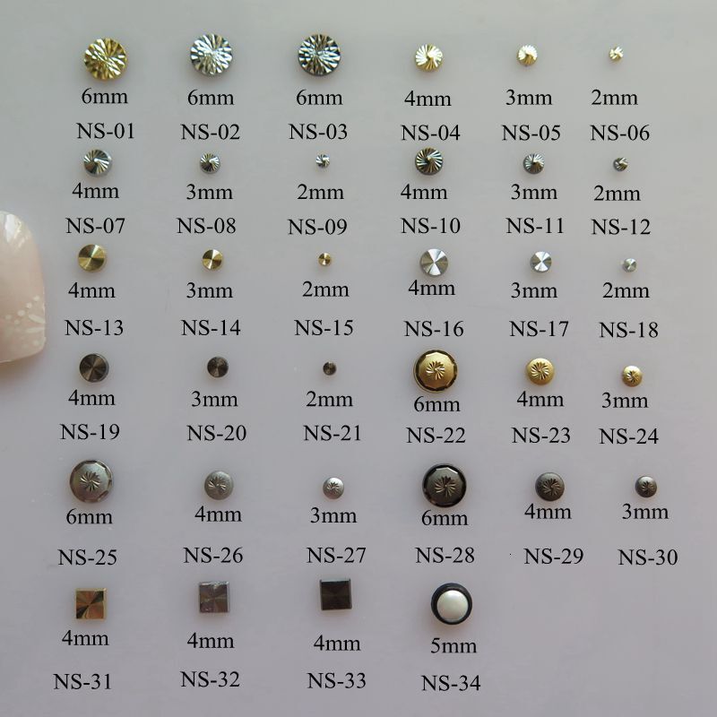 Rivets Gold Silver Black Three Colors Metal Rivets NS0134 Nail Decorations Nail Metal Accessories