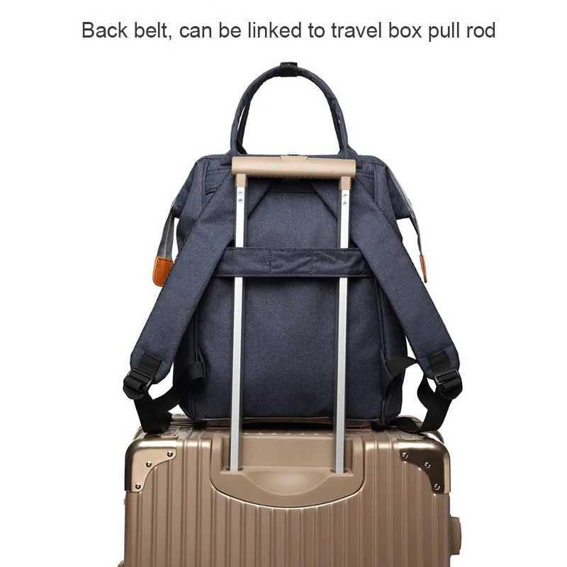 Lequeen backpack Diaper bag Travel bag Wave point packet Thermos bag Portable Mummy bag Polka dot Baby nursing bagXJ250928