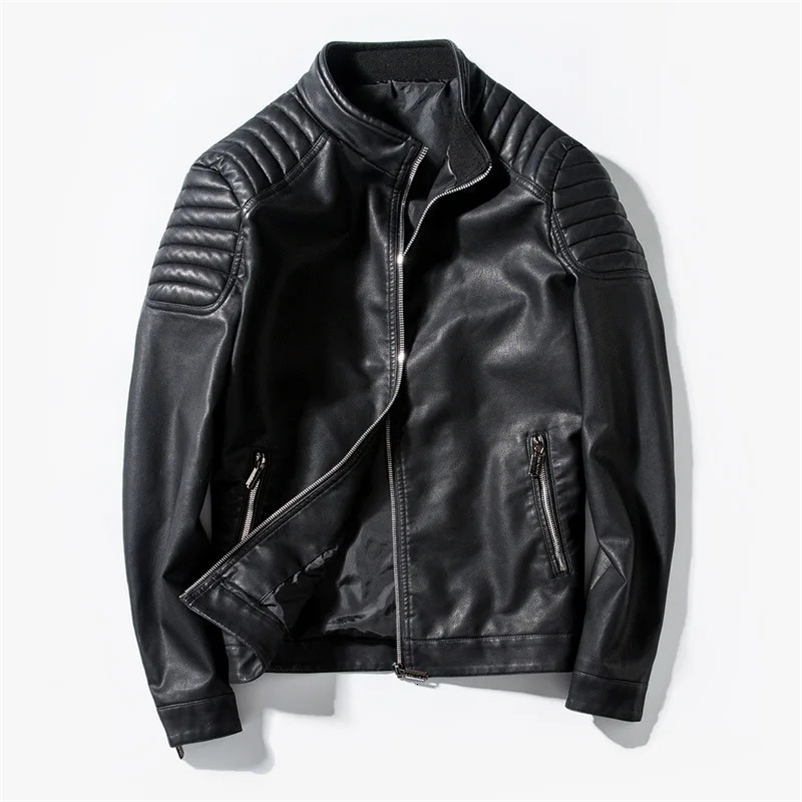 Men's Casual Jacket Men's Slim Biker Jacket Men's Pu Leather Jacket Leather Men's Korean Style Jacket 240124