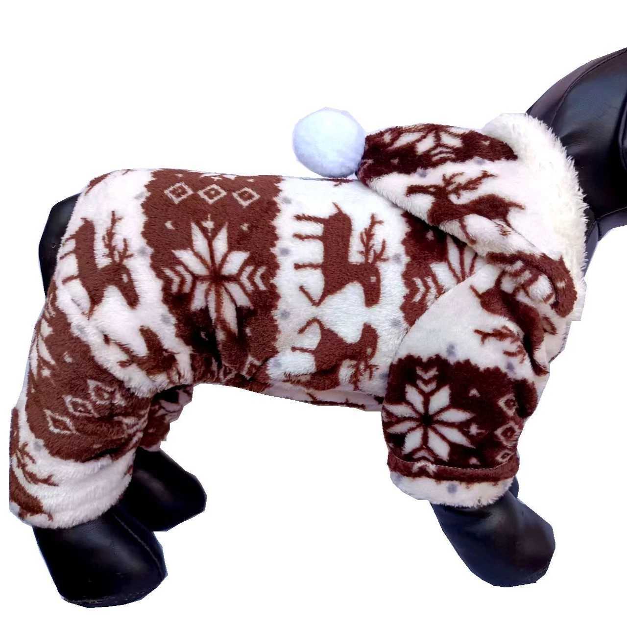 Dog Clothes Christmas Winter Warm Pet Clothes Puppy Jumpsuit Hoodie Coat Doggy Apparel Mascotas Clothes For Dogs Ropa Perro X250928