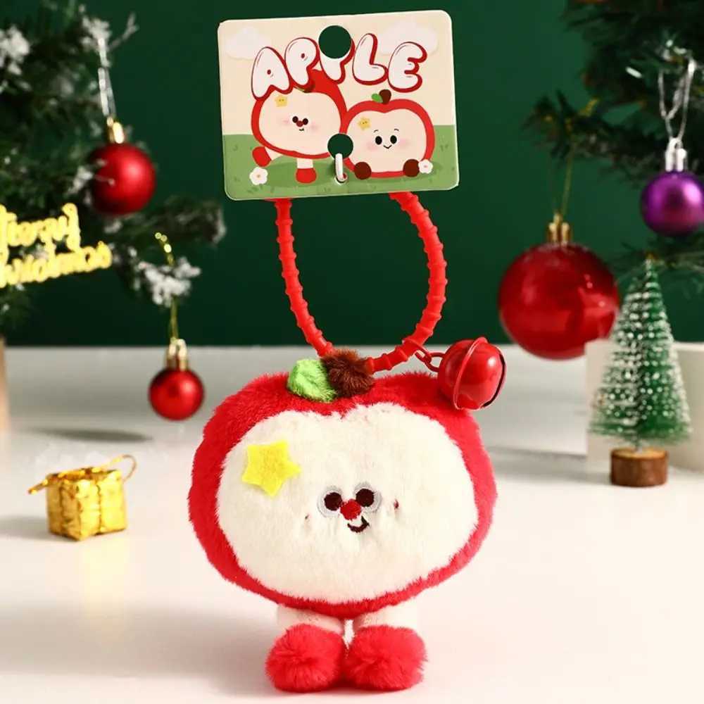 Creative Cartoon Fruit Cartoon Key Chains Plush Red Key Rings Kawaii Cute Bag Pendant GiftsXJ250928