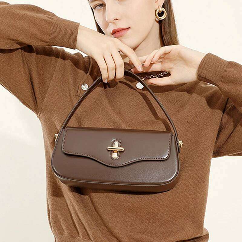 Hifashion Cowhide Genuine Leather Handbags For Women 2025 Designer Top Handle Square Work Ladies Shoulder Crossbody Bags