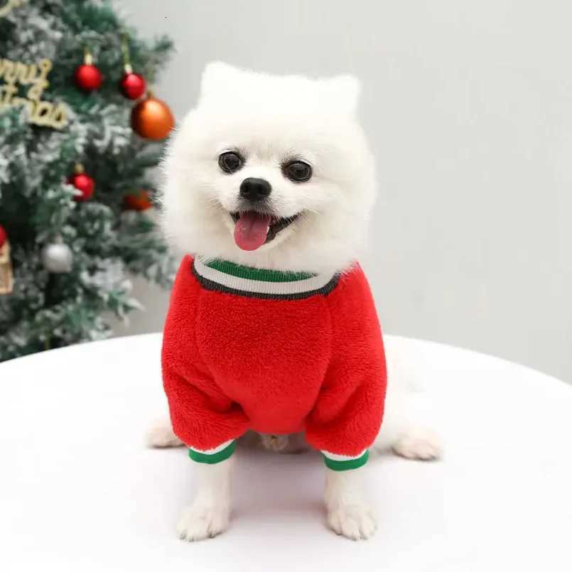 Dog Christmas Clothes Winter Warm Pet Clothes for Small Medium Dogs Elk Santa Claus Dog Cats Coat Hoodies Christmas Dogs Costume X250928