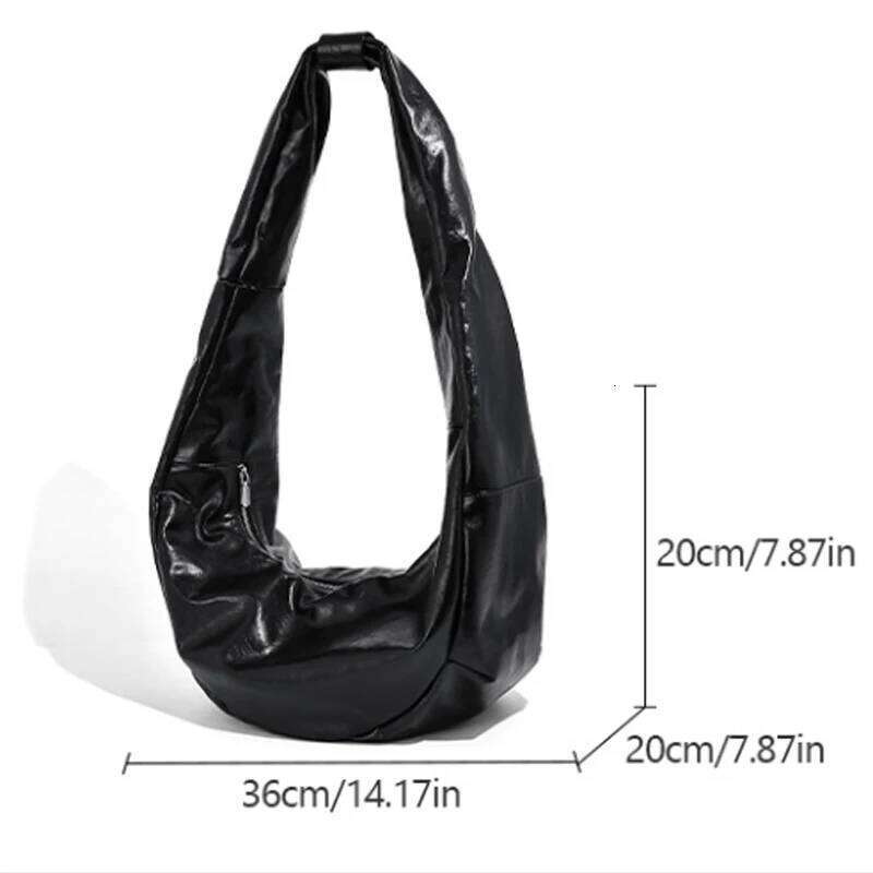 Fashion Oil Wax Dumpling 2025 New Retro Shoulder Crossbody bag Soft Leather Large Capacity Armpit bags