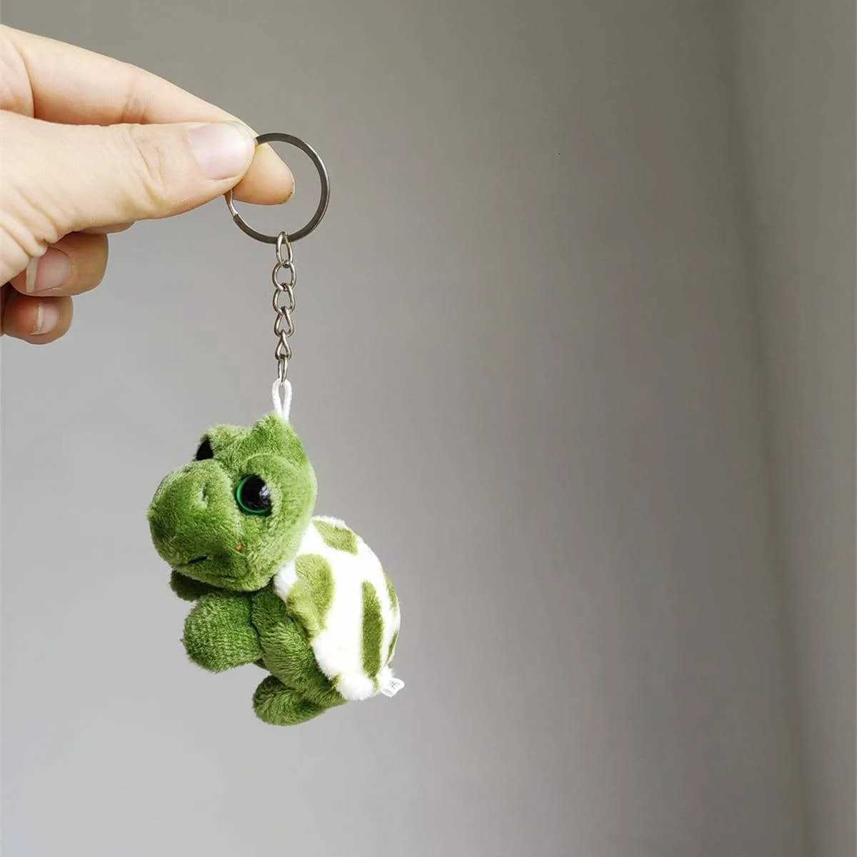 Cute Little Green Turtle Mini Keychain Cartoon Small Dolls Plush Stuffed Toys Soft Animal Figure Pendant Decor For Kid Gift ToysXJ250928