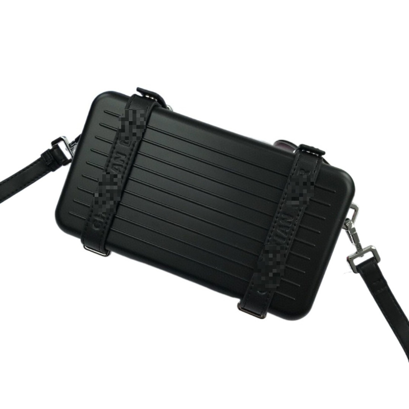 New Aluminum Groove Single Shoulder Design Square Bag Versatile Square Box Bag Simple Crossbody Bag Mobile Phone Bag