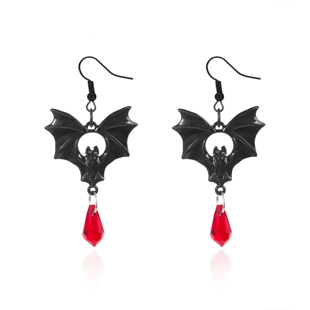 Hot Selling Exaggerated Gothic Bat Halloween Earrings