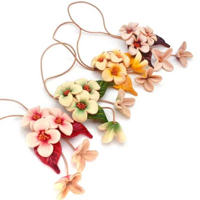 Luxury Genuine Top Grain Cowhide Floral Car Hanging Ornament Elegant Handbag Charm Fashionable Auto Interior Decor Cute Gift for Women Y250928hj