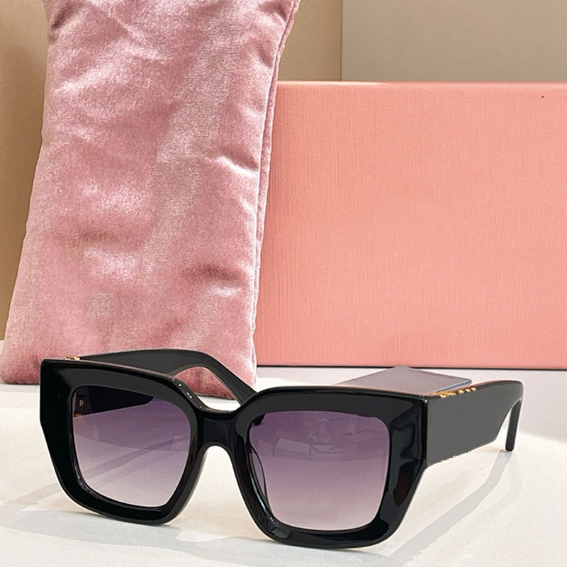 Classic Womens Square Sunglasses SMUB05-F Acetate Large Frame Leg Metal LOGO Design Suitable For Outdoor Driving Retro Style Goggles