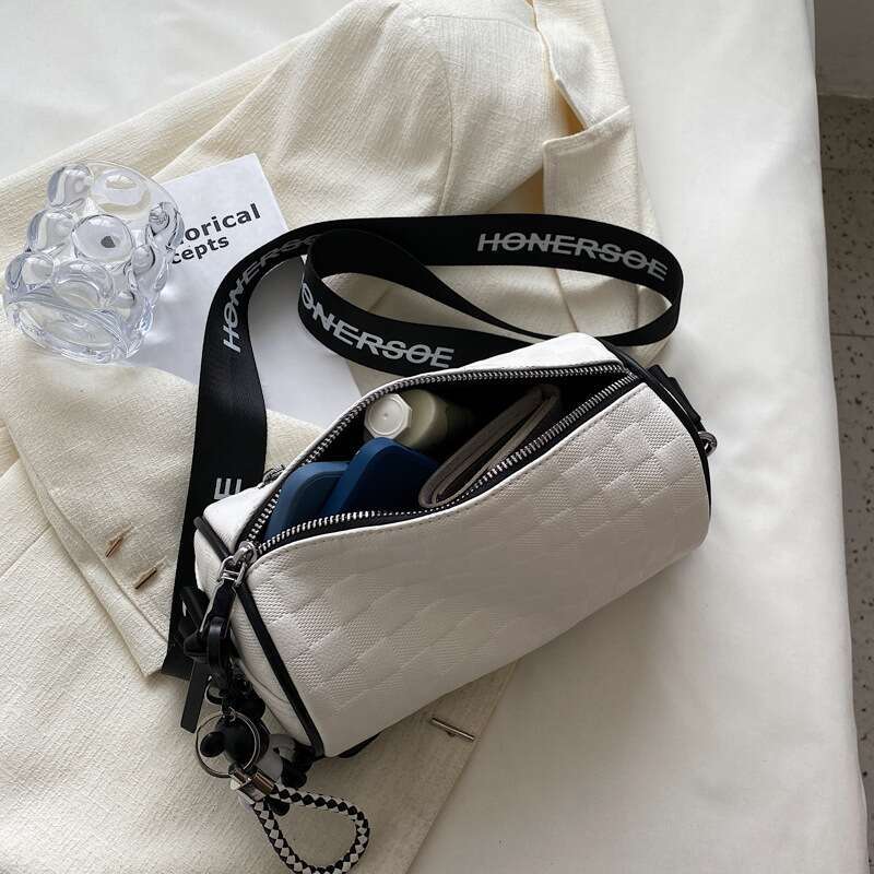 Europe and the United States wind fashion crossbody broadband bucket women's shoulder bag