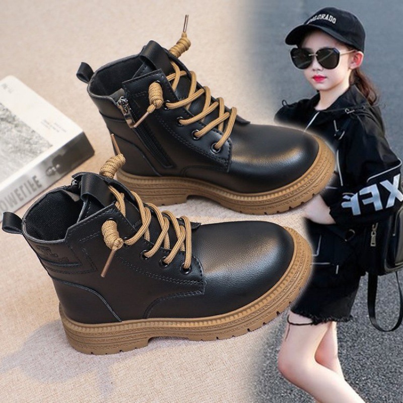 Spring and Autumn New Boys and Girls Martin Boots Children's Versatile Black Short Boots Fashion Children's Fashion Show Trendy Boots Design