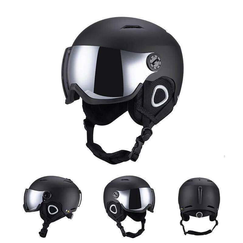 New 2026 Skiing With Goggles Warm Helmet Abc+Eps High-Quality Snowboard Helmet Outdoor Sports Integrally Molded