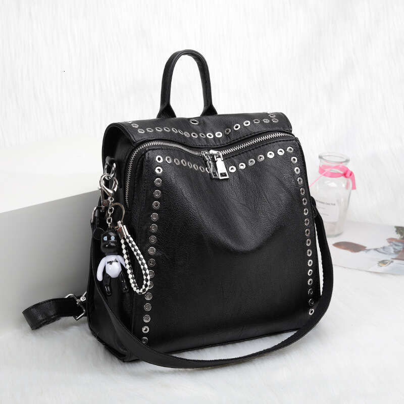 designer bag Luxury bag New Korean Fashion Women's with Rivets, Multifunctional Casual Travel Backpack for Women