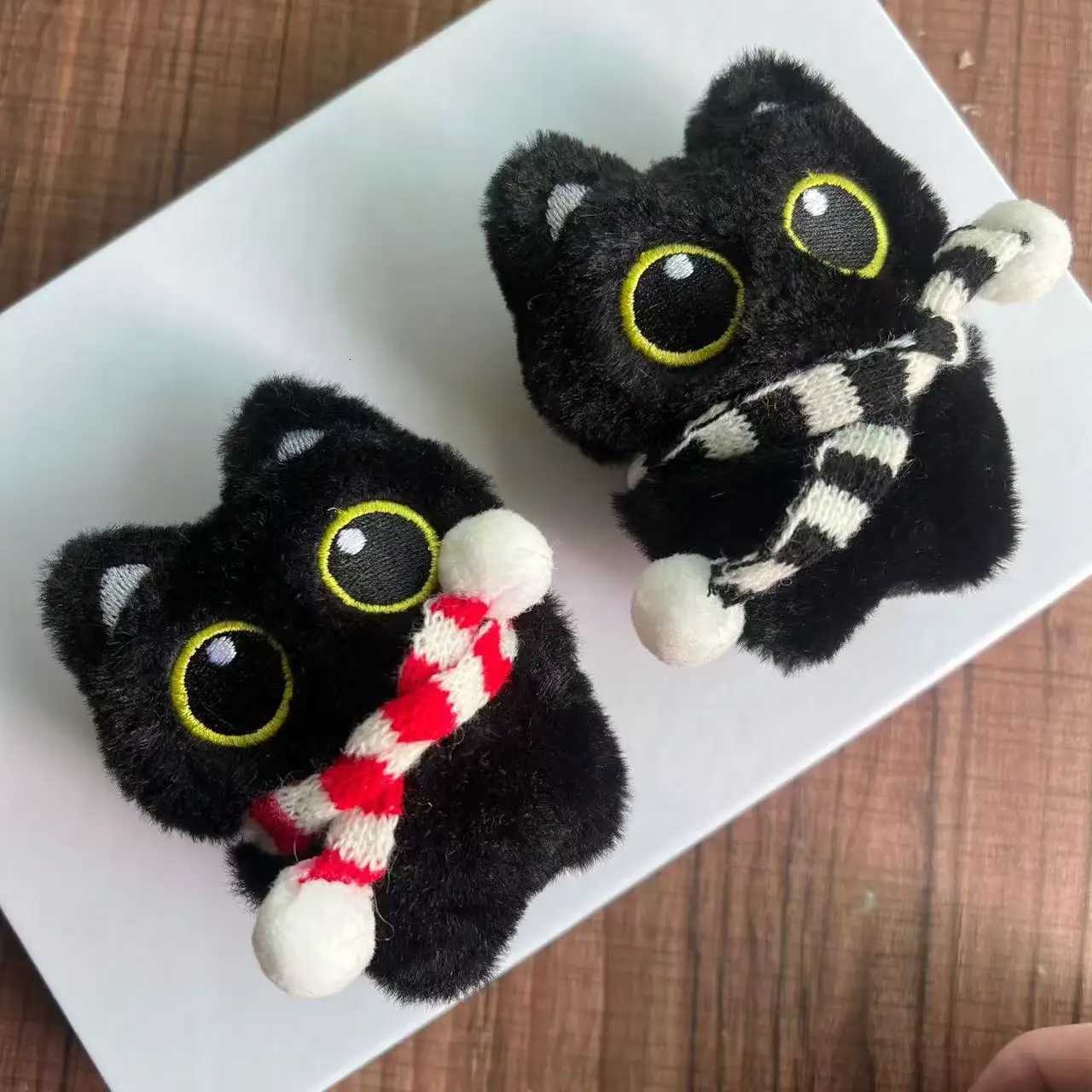 New Style Black Cat Plush Doll Plush Toy Keychain Cute Cat Bag Charm Couple Student Presents Birthday GiftXJ250928