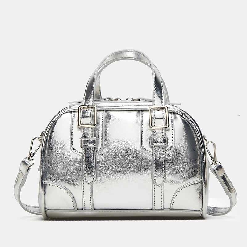 2025 New Retro Small Square Bag Commuting Bowling Handbag Boston Handbag Retro Crossbody Bag Z250928