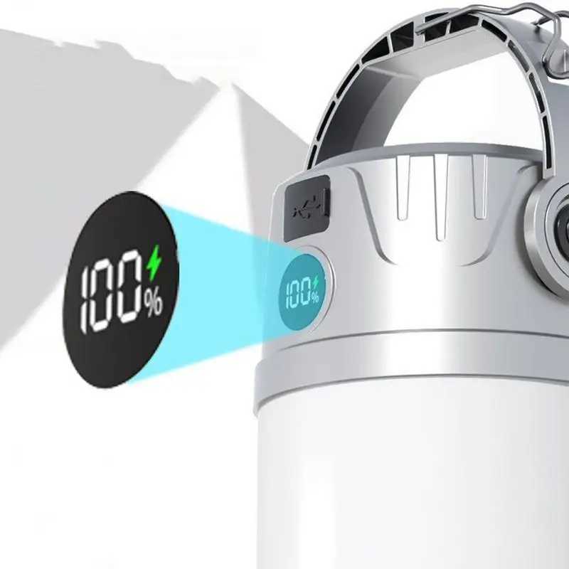 Camping Solar Lights Outdoor Tent Light Foldable Picnic Lantern 4 Speed Adjustable Lamp Flashlight Rechargeable LED Camp Lantern C250928