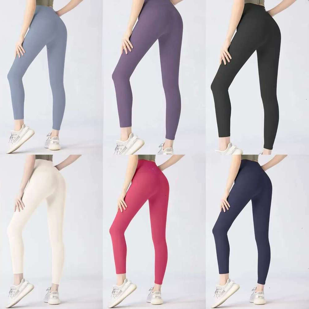 New 5A Yoga luluity lemonion legging Lycra High Waist Yoga Leggings Women luluity lemonion sets pant Soft Align Elastic Hip Lift T-shaped Sport Pant Lady leggin