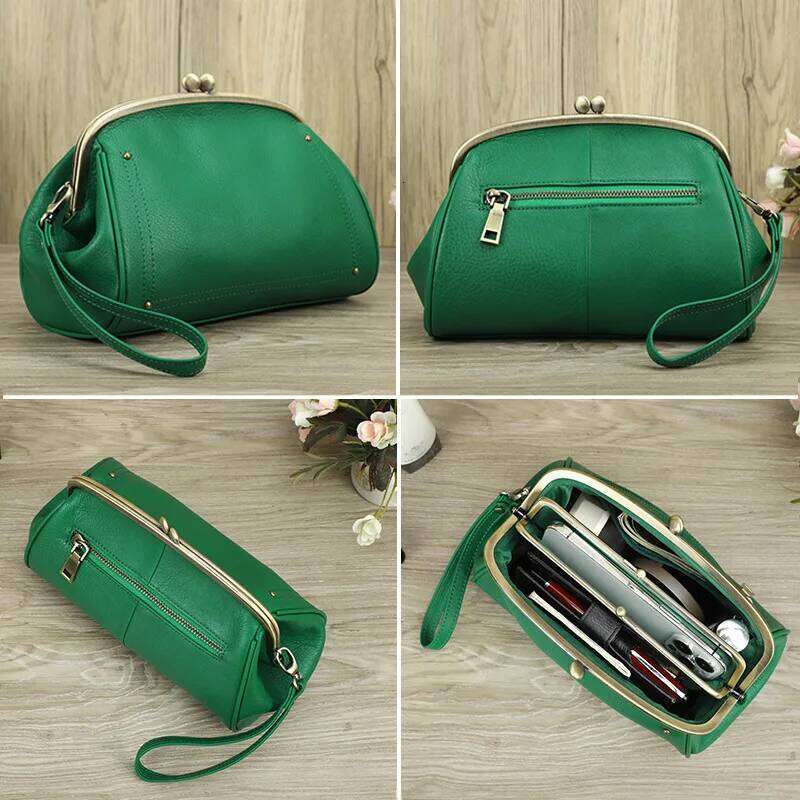 Designer Bags High Quality Genuine Leather Evening Bag For Women Bride Wedding Clutch Purse Small Party Handbag Rattan Handle Tote