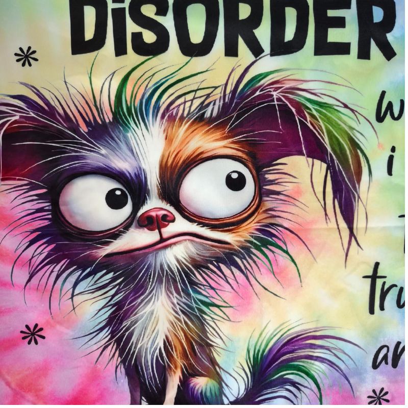 Women's Tie-Dye Cartoon Dog Graphic Print Short Sleeve Top - Summer Casual Vacation Style T-Shirt-CF50142