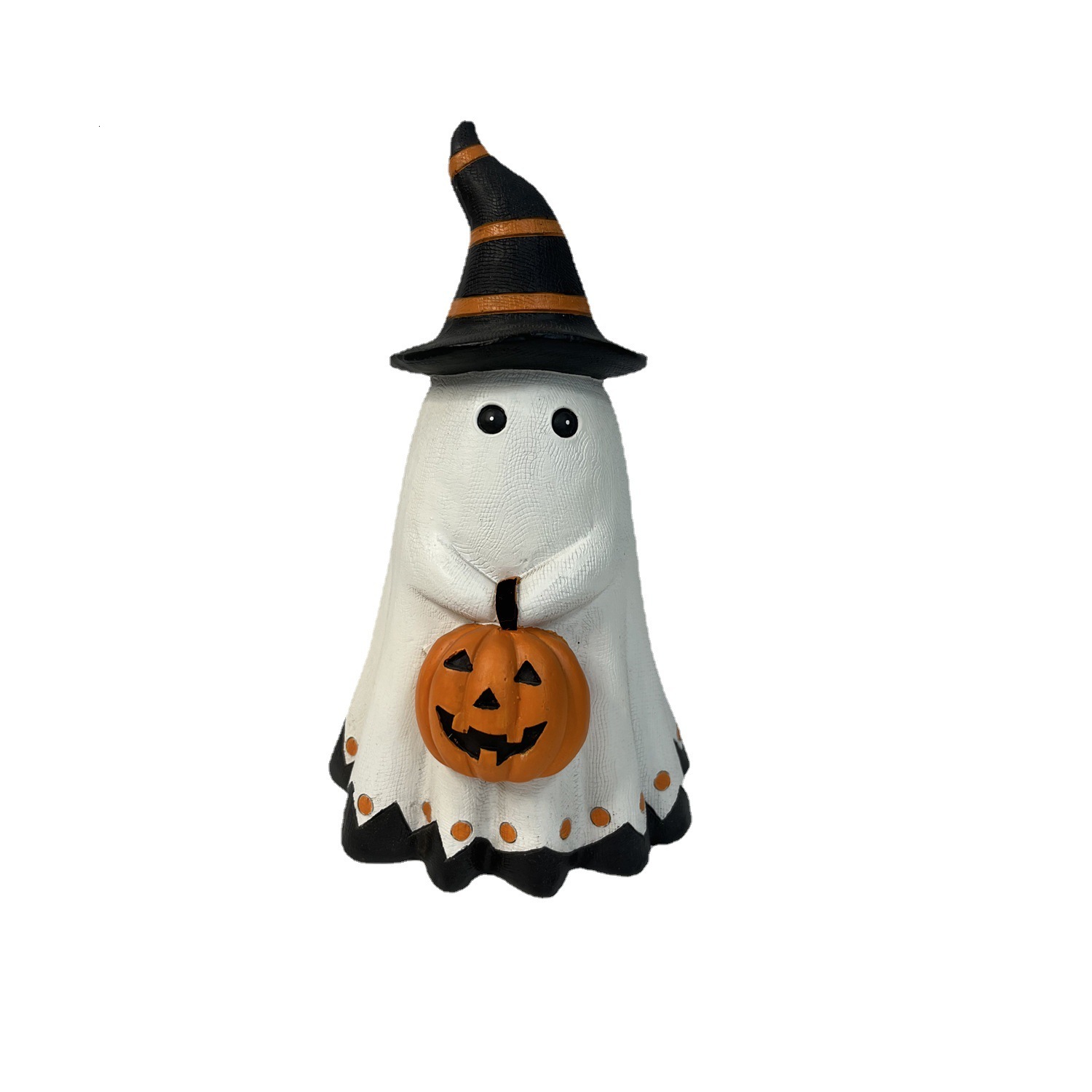 Ghost Pumpkin Ornament Halloween Creative Party Prop Decoration Cute Figurine Resin Craft