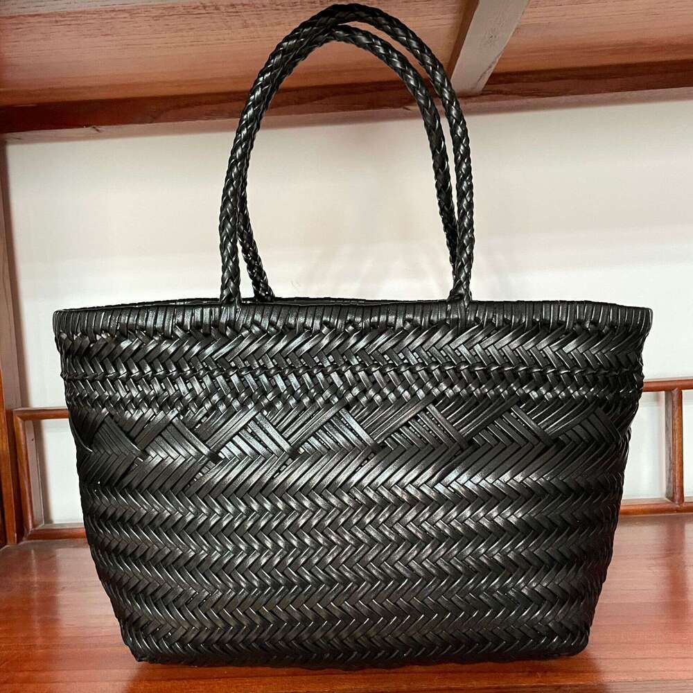 designer bag Luxury bag Dragon Diffusion French Woven Basket Bag Genuine Leather Handmade Women's Handbag Internet Celebrity Hot Sale
