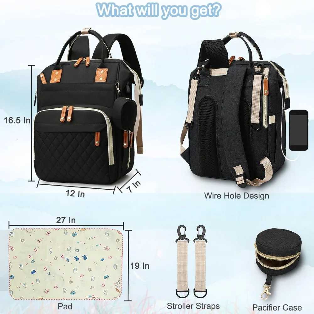 Multifunctional Diaper Bag Backpack Baby Girl Boy Diaper Bag with Pacifier Case Large Capaci Nursing Diaper Bag for TravelXJ250928