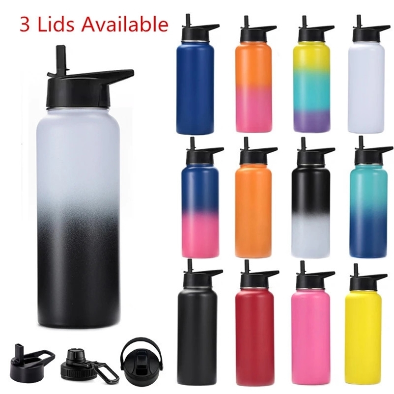 12 18 32 40 oz large capacity water bottles travel sports flame stainless steel vacuum insulated hydraulic cup 241130 W260226