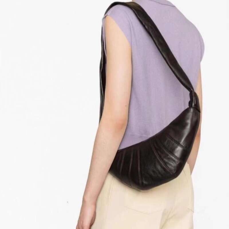 designer bag Luxury bag Genuine Leather Dumpling Niche High-end Crossbody Chest Waist Underarm Song Cow Horn Bag