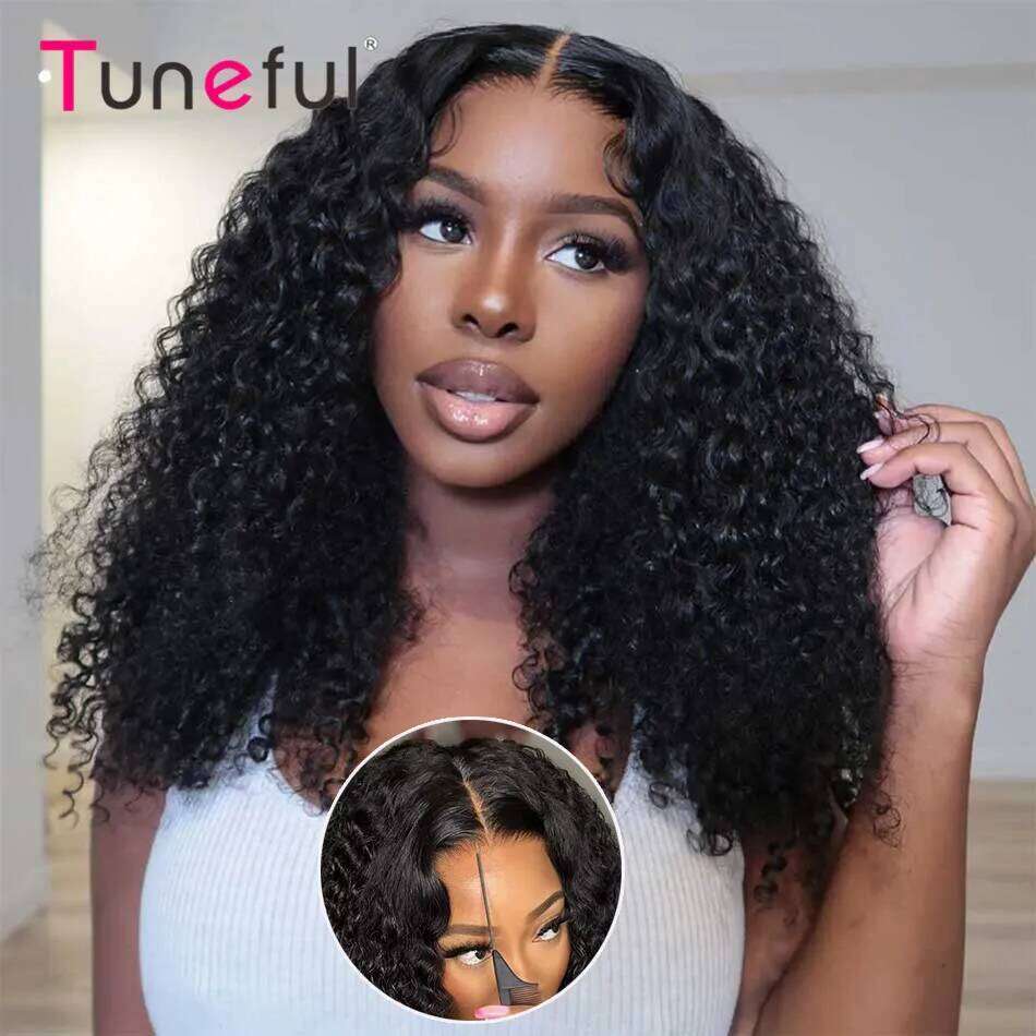 10A Real Glueless Human Hair Wigs Ready To Wear Bleached Knots 6X4 Pre Cut HD Transparent Lace Closure Wig Jerry Curly 210% Xiusiyuan2509