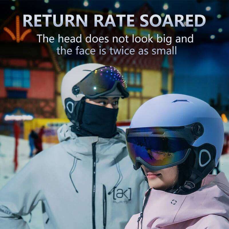 New 2026 Skiing With Goggles Warm Helmet Abc+Eps High-Quality Snowboard Helmet Outdoor Sports Integrally Molded