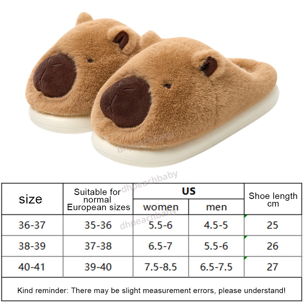 Comfort-Fit Furry Capybaras Themed Cuddle Socks Durable Textured Traction Soles Ideal For Inside Relaxation