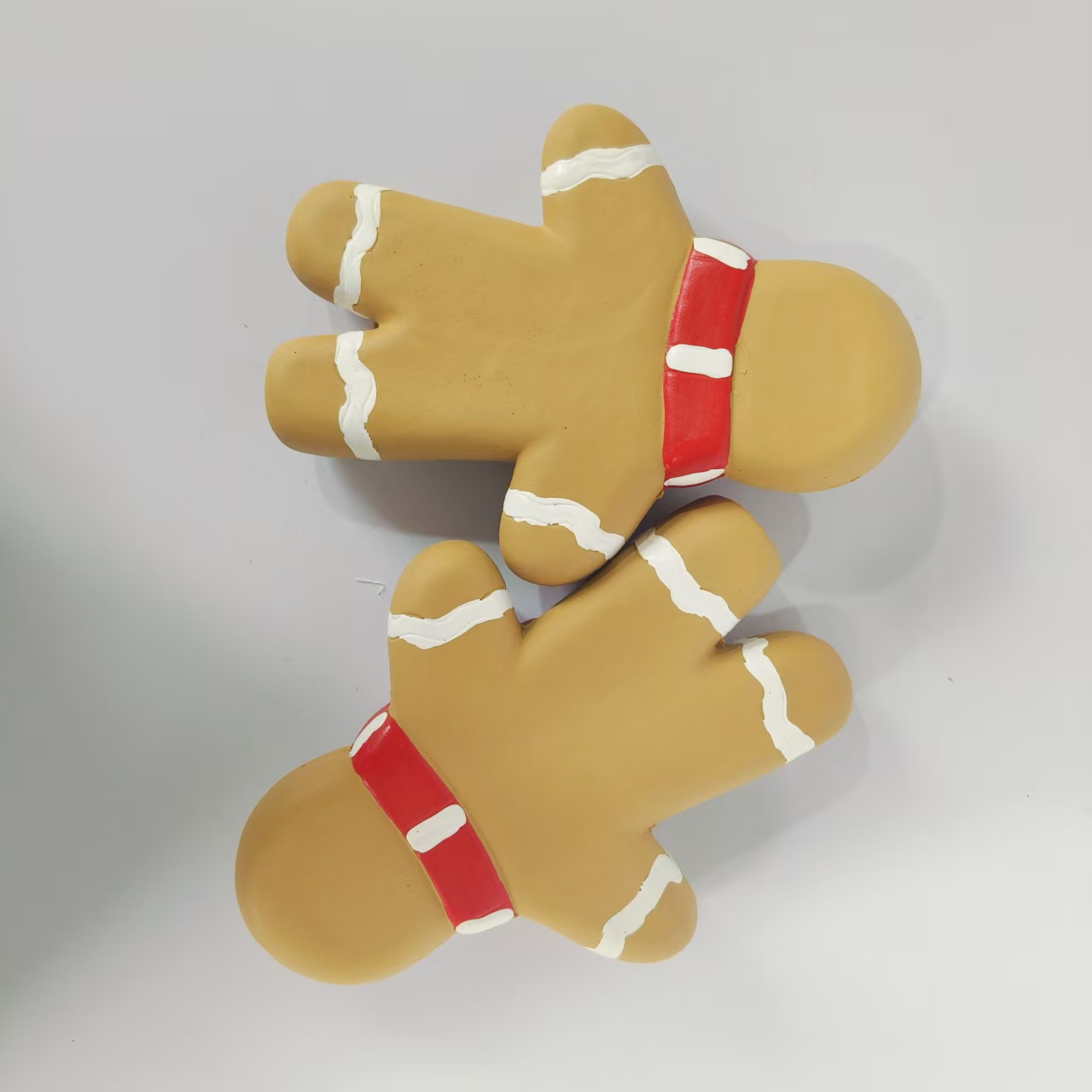 Rubber Squeaky Gingerman Dog Toy Chewy Interactive Soft Latex Durable Screaming Christmas Dog Toy 3pcs/Pack
