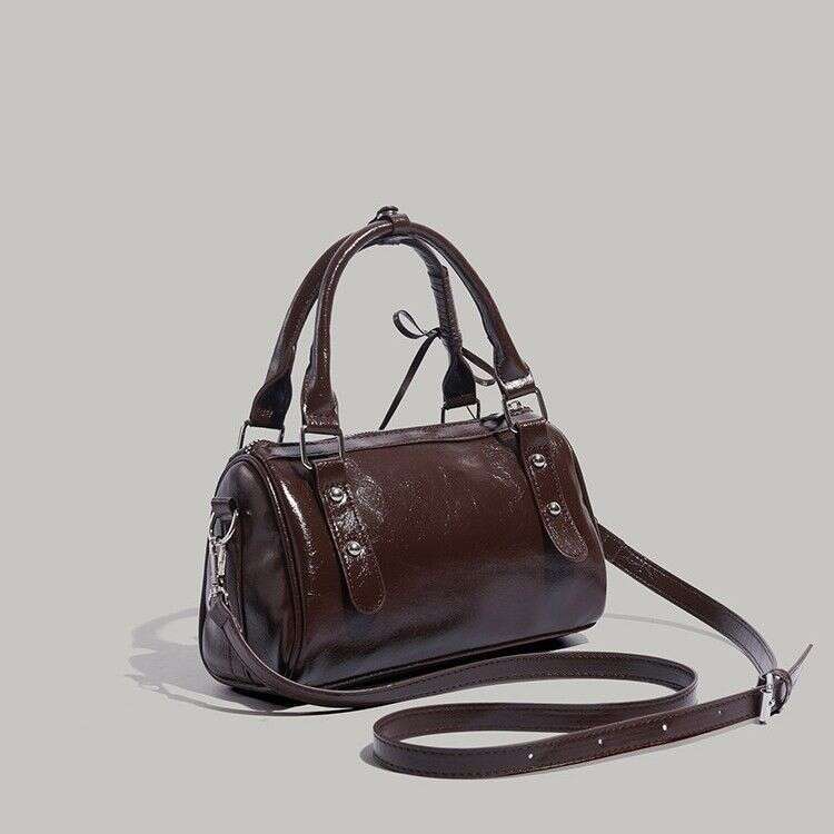 Women's Stylish Ballet Bowling With Bowknot Detail - Small Crossbody For Daily Use Love Bow Handbag Shoulder Messenger Bag Female