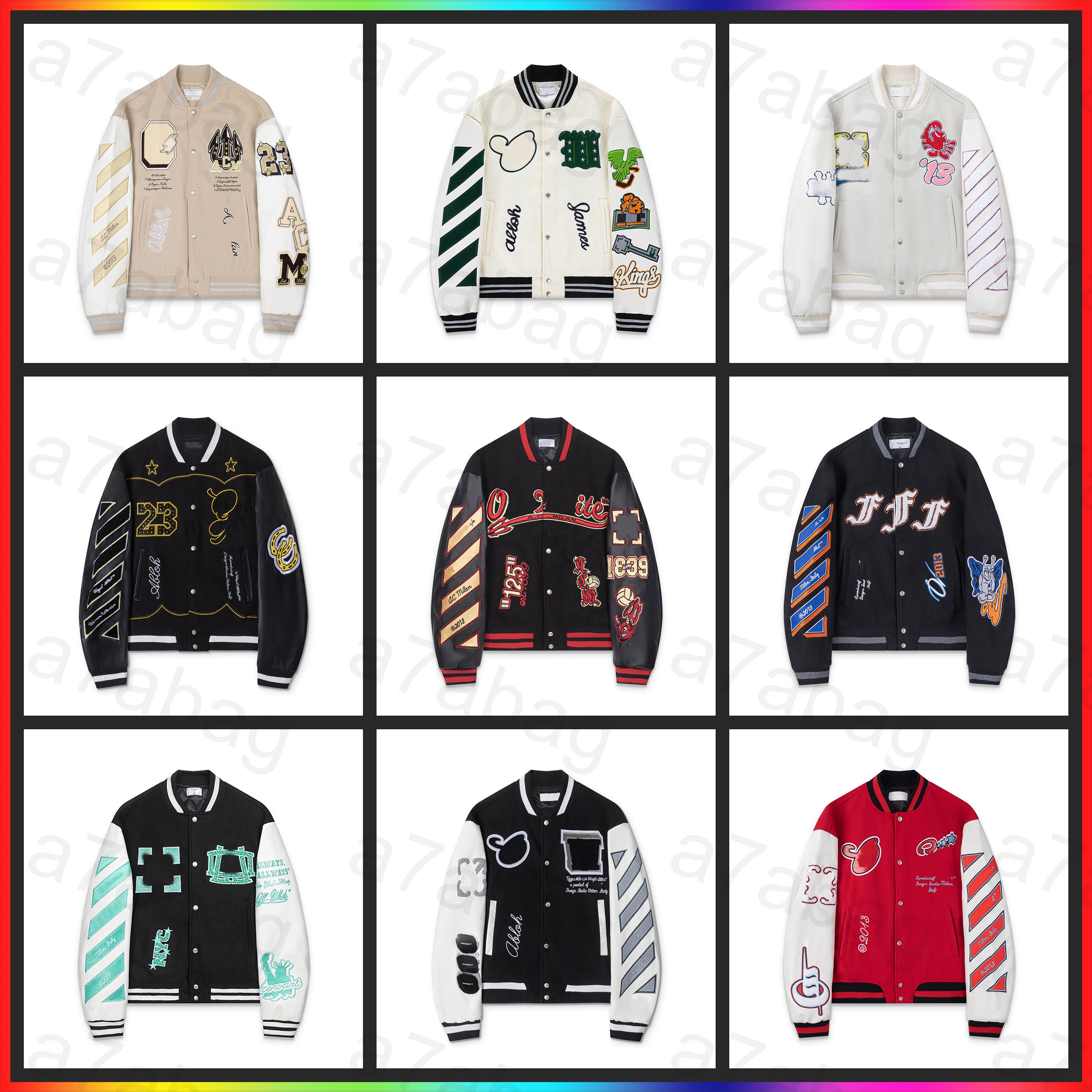 5A New Designer Off White jacket Luxury Men's Designer Crew Neck jacket oft Knitted Cotton Blend Pure Cotton jacket essential Casual Women Loose jacket 01