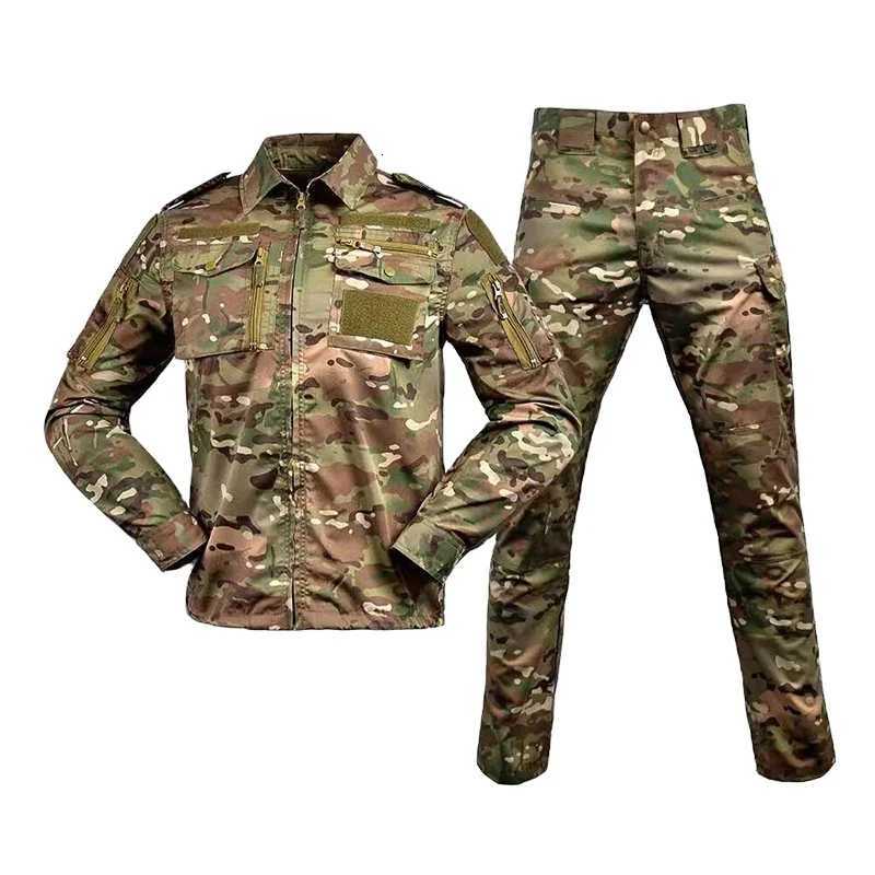 Olive Green Tactical Uniform for Mens Tactical Camouflage Combat Shirts Suit 728 Outdoor Uniform Hunting Uniform Work Clothes W250928