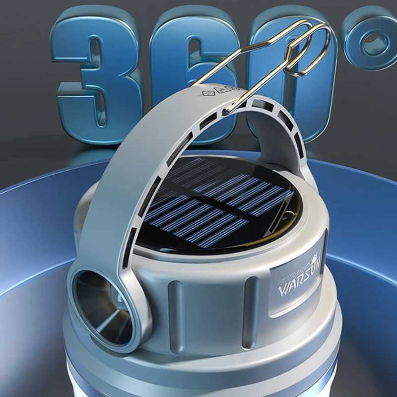 Warsun Outdoor 1100 Lumen Long Endurance Led Solar Powerful Rechargeable Camping Lamp Light with Outdoor Sports C250928