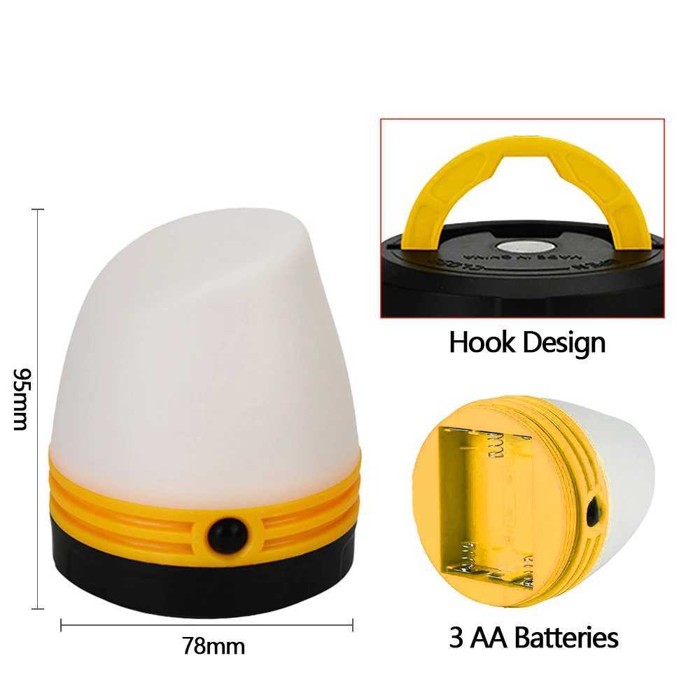 LED Camping Lights Outdoor Tents Lamps with Magnet Base Portable Hanging Light Battery Lamp Emergency Lantern Camping Supplies C250928