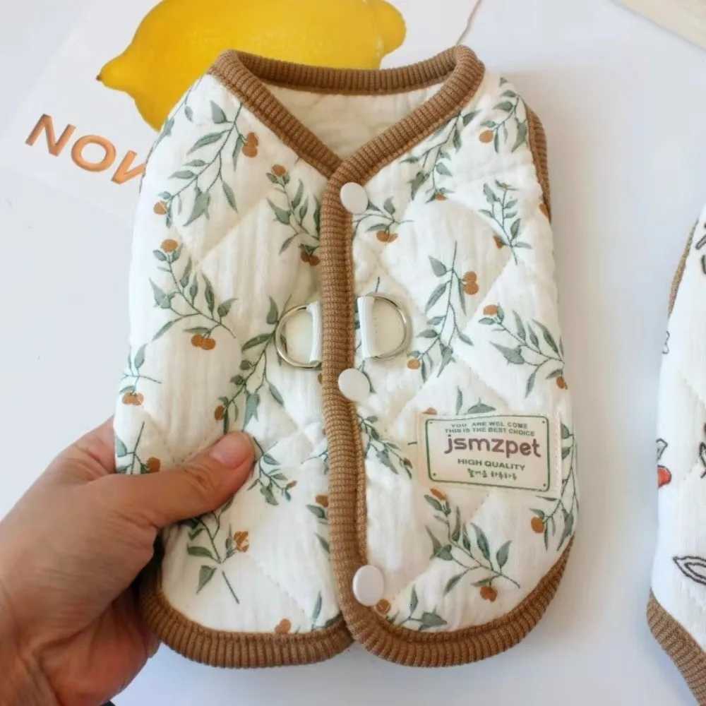 New Cute Rabbit Printed Pet Dog Clothes Winter Warm with Velvet et Teddy Bear Coat Pet Supplies Puppy Clothes Vest Gift X250928