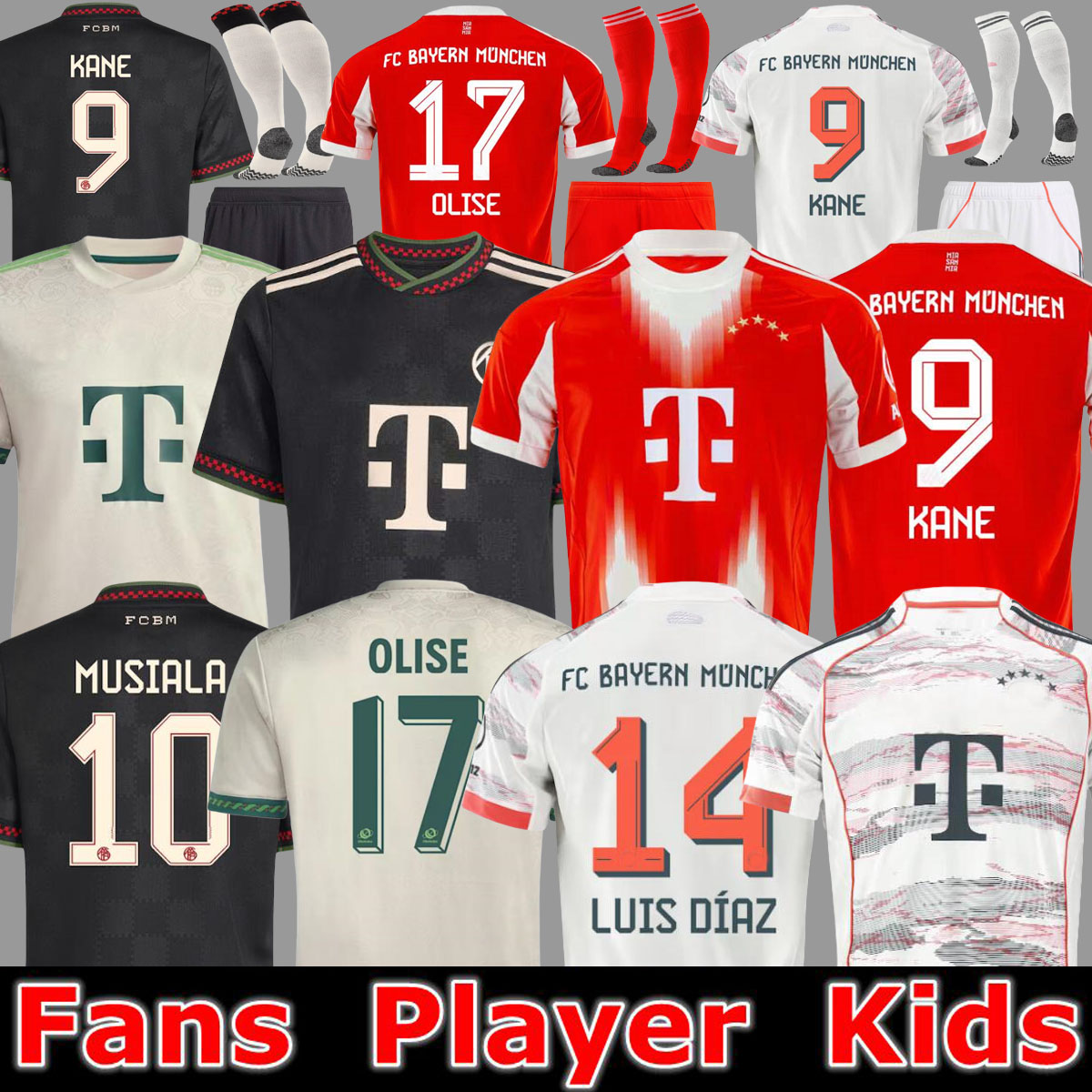 25 26 KANE BSTN soccer jerseys SANE BAYERNS First-ever MUNICH DANKE FRANZ GNABRY OLISE DAVIES KIMMICH football shirt SPECIAL 2026 HOME AWAY Kids uniforms MINJAE999