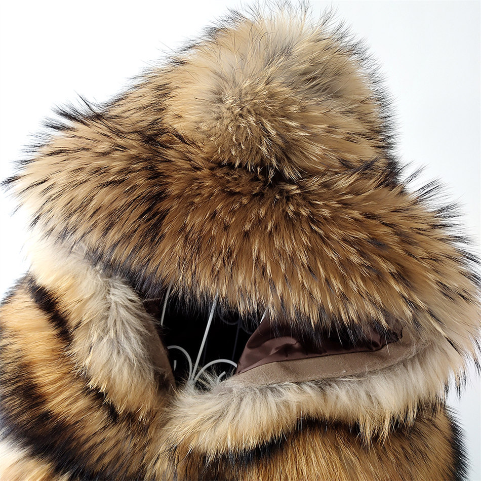 2025 Super Hot Winter Women Luxury Thick Real Raccoon Coat Natural Fox Fur Jacket Plus Size Jackets Female Vestfaux fur coat women